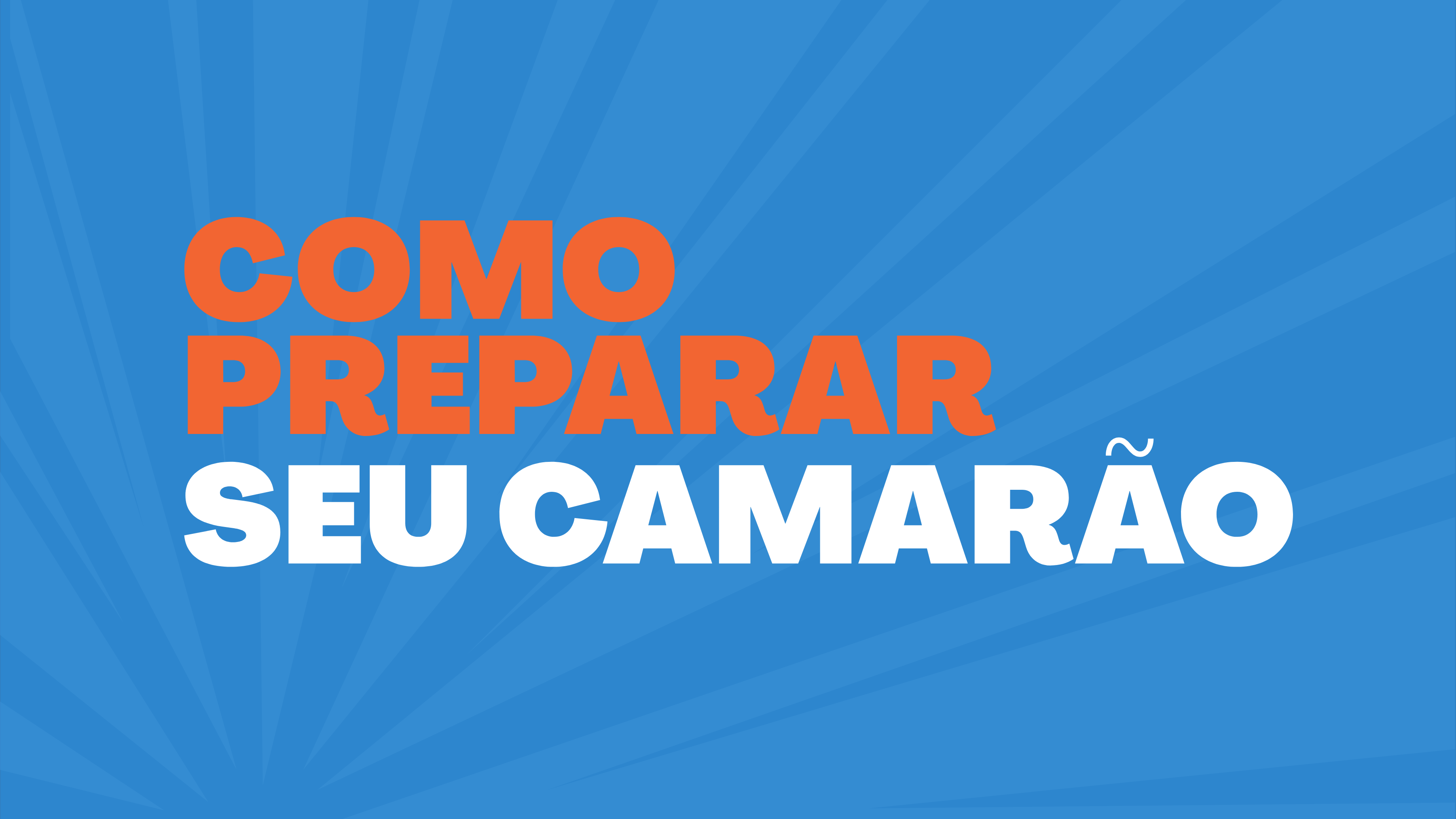 COMO PREPARAR SEU CAMARÃO